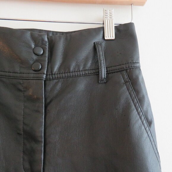 ARITZIA WILFRED High Tied Pant in Black Vegan Leather - Size US 00 (No belt) - Picture 5 of 16